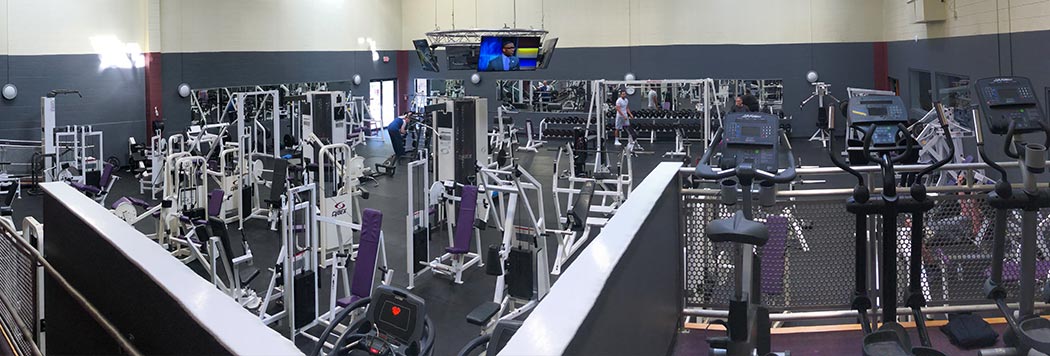 Downstairs weight room Downstairs weight room